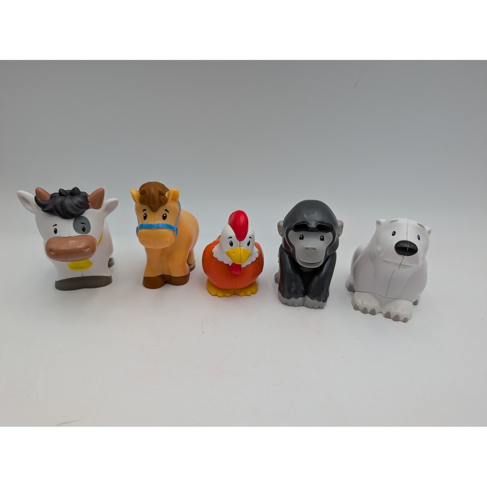 Fisher Price Little People Animal Figures Cow Horse Chicken Gorilla Polar Bear